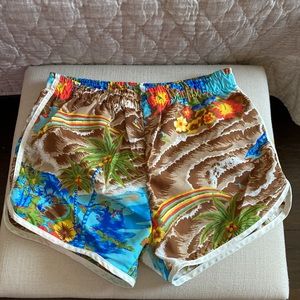 Kai Nani Vintage Hawaiian Print Swim Trunk